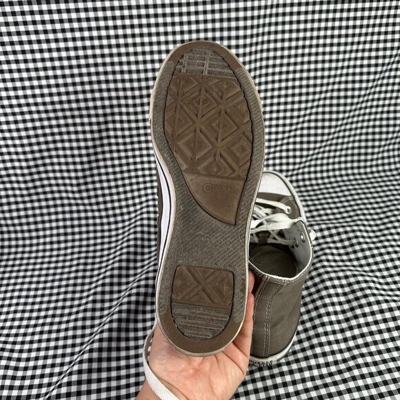 Converse All-Stars Grey Green Women's 8 Sneaker Shoes Hi-Top Canvas - Picture 4 of 6